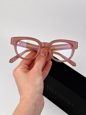 Valentino V-ESSENTIAL-V VLX-163 C Square Eyeglasses – Pink (Unisex)